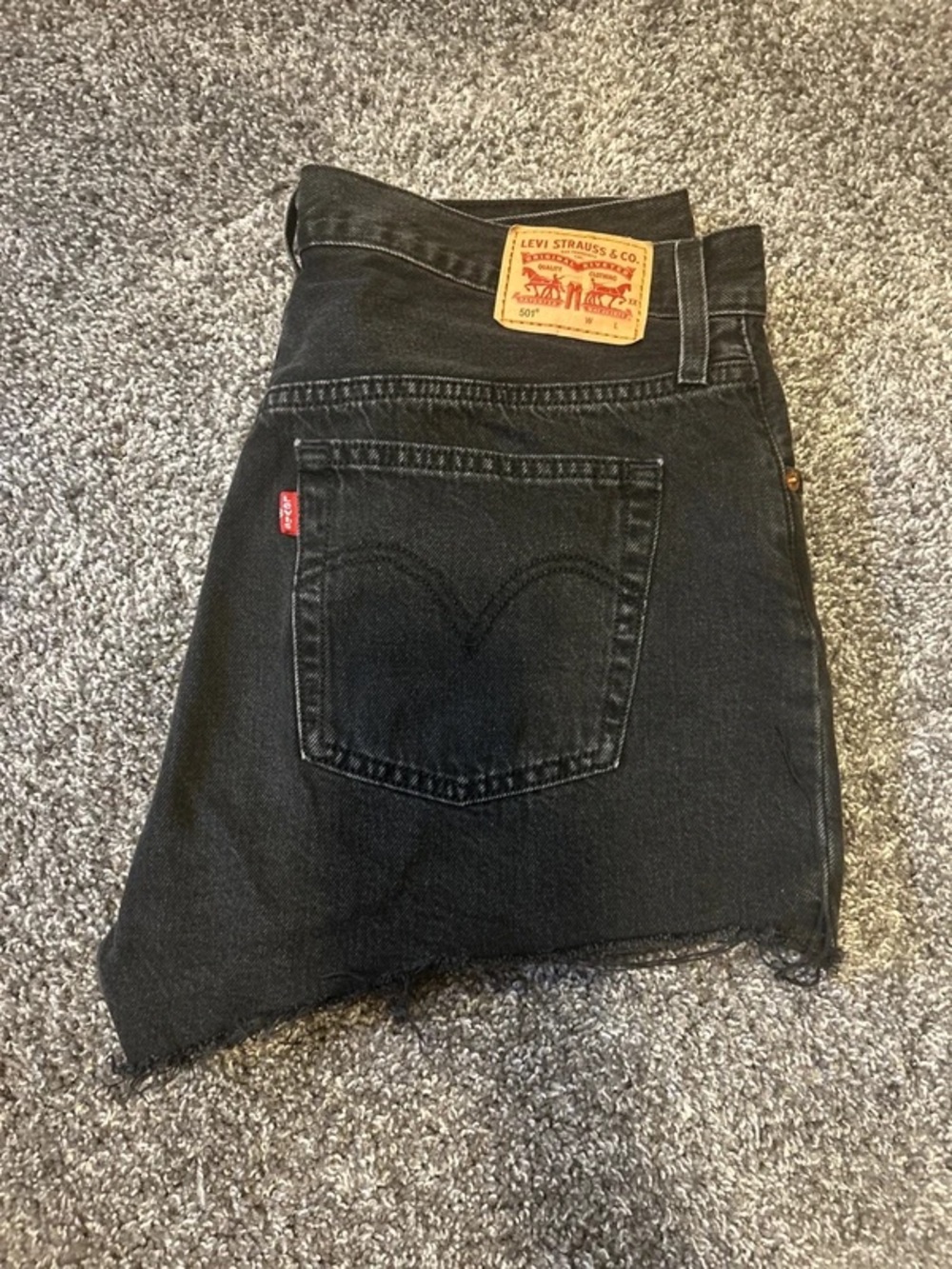 Levi's Black Denim Cutoff Shorts